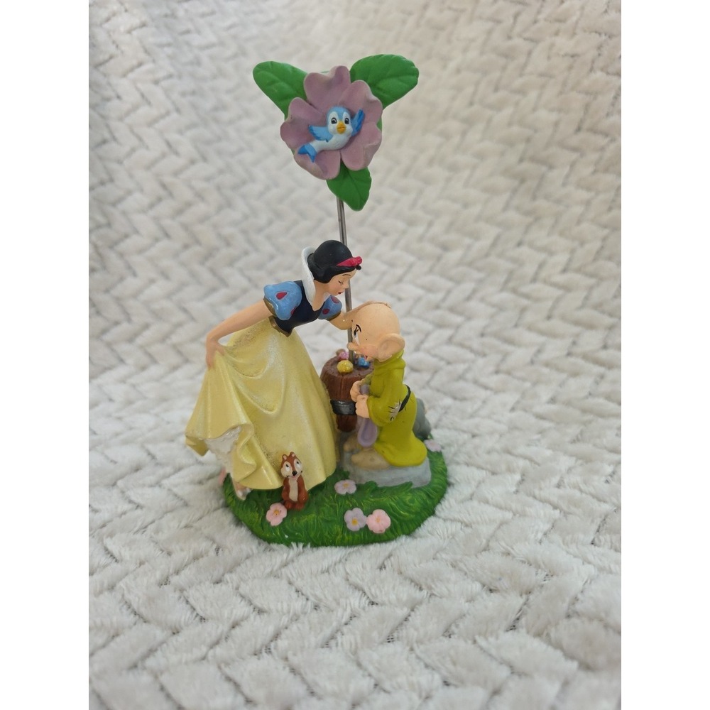 VTGDisney Snow White w Dopey-5 3/8" Letter/Picture Holder‎ RARE DISCONTINUED